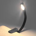 USB Mini LED Book Night 3 Light Color Adjustable Brightness Clip-On Study Reading Lamp Rechargeable for Travel Bedroom Reading. 