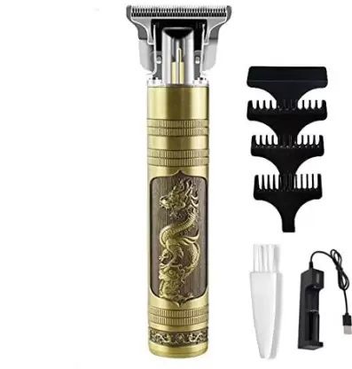 Trimer Golden Metal Body Professional Rechargeable Men Cordless Hair Clipper Trimmer 90 min Runtime 4 Length Settings  (Gold)