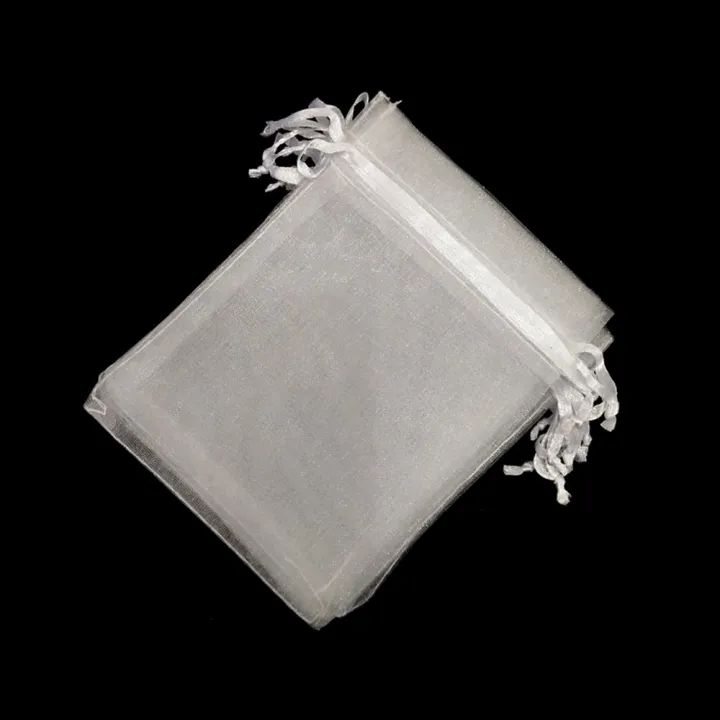 25/50PCS%20Wedding%20Jewelry%20Packing%20Party%20Supply%20Drawstring%20Pocket%20Organza%20Gauze%20Sachet%20Gift%20Bags%20White%20Pouches%20-%20Image%202
