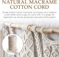 ST Natural Macrame Cord 3mm Cotton Cord 30 Yard Single twisted Cotton Rope for DIY Projects 90 feet Macramé Rope. 