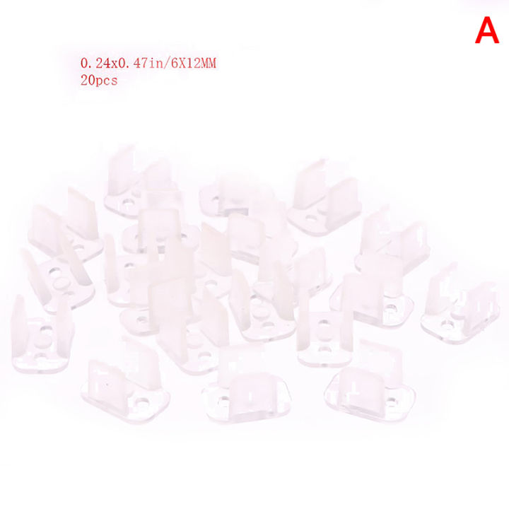20Pcs Neon Strip Clip 6x12mm / 8x16mm LED Fixing ABS Plastic Mounting Clips LED Fixing ABS Plastic Mounting Clips