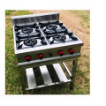 Stainless steel four burner high pressure gas stove/cooker. 