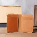 1088 Men's and Women's Genuine Crazy Horse Skin Head Layer Cow Leather Bag Wallet Pocket Simple Ultra thin Multi Card Space Large Capacity. 