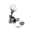 1 Pc Bass Guitar Tuning Peg Machine Head | Open Gear Vintage Chrome Bass Tuner Key 4R | Replacement Tuning Peg for 4 & 5 String Bass Guitars | Includes Ferrule & Screws | Bass Guitar Hardware Parts Accessory. 