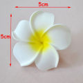 100Pcs White Foam Hawaiian Frangipani Artificial Plumeria Flower Petals Cap Hair Hat Wreath DIY Wedding Decoration 5cm. 