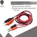 4MM Dual Alligator Clip to Banana Connector Oscilloscope Test Probe Cable 1M 3FT Red Black. 