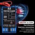 1500w Car Inverter Dc 12v 24v To Dc 220v Power Inverter 4 Usb Multifunctional Home Socket Boost Voltage Regulator For Appliances. 