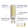 wholesale Brightest G9 LED Lamp AC110V 220V 5W 20W Ceramic SMD2835 LED Bulb Warm/Cool White Spotlight replace Halogen light. 