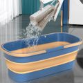 Portable Folding Mop Bucket, Collapsible Rectangular Handy Basket/Bucket, Multi-Purpose Rectangular Basket for Cleaning Mop, Foldable Buckets with Handles for Household Cleaning Use. 