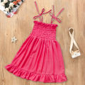 Baby girl yellow strap smock dress. 