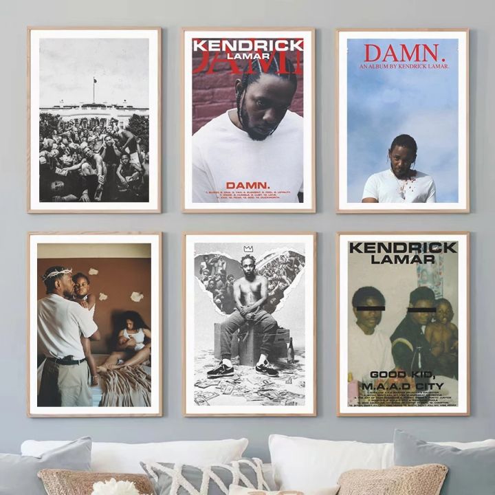 【HUT】 Kendrick Lamar Music Character Album Style Art Home Wall Decor Canvas Poster Aesthetics Modern Design Bedroom Living Picture
