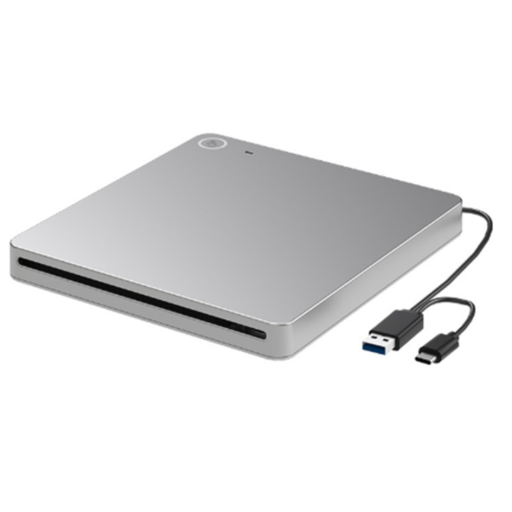 External and CD DVD Drive Player, USB 3.0 & Type-C Connections, Ultra Slim Slot-in Design for Easy Portability