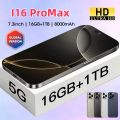 MengshanBargain price 2025 High Quality For i16 Pro Max 7.3 Inch LCD Display Touch Screen Android OLED Display Panel Dynamic Moblie Phones. 