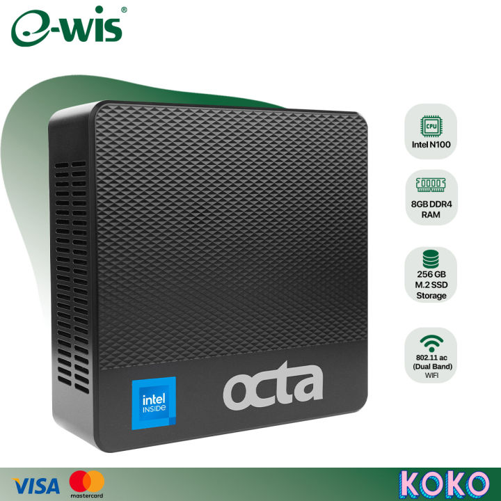 EWIS OCTA MINI PC 12th Gen N100 Processor 8GB DDR4 RAM 256GB SSD ( BRAND NEW )
