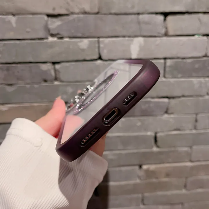 HOCE%20Glitter%20Clear%20Logo%20Hole%20Magnetic%20Phone%20Cases%20For%20iPhone%2013%2014%20Pro%20Max%2014%2013%20MagSafe%20Case%20With%20Lens%20Film%20Protector%20Gradient%20Soft%20Bumper%20Hard%20Back%20Cover%20-%20Image%204