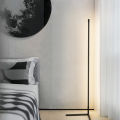 LED corner floor lamp warm white with black without flicker. 