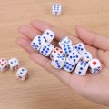 Dices 12mm Plastic White Gaming Dice Standard Six Sided Decider Birthday Parties Board Game Leisure and entertainment-10PCS. 