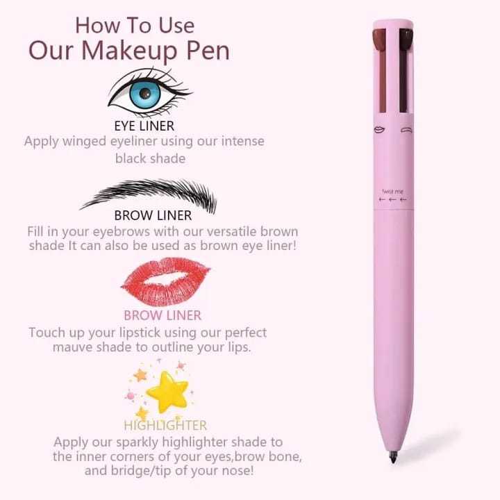 the invisible decrease – artofit Images High Quality... 4-In-1 Refillable Makeup Pen – Portable Travel Makeup Set With Eyeliner ...