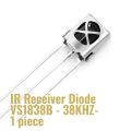 IR Receiver Diode VS1838B - 38KHZ  &  IR LED 5mm Infrared Emitter 850nm for DIY Project Arduino. 