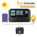 MPPT/PWM Solar Charge Controller Solar Panel Battery Intelligent Regulator Dual USB Port LCD Display 10/20/30/40/50/60/100A. 