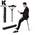KOKKO One Leg Camping Foldable Stool, 3 Levels Height Adjustable, Lightweight Portable Retractable Stool, For Outdoor Barbecue, Fishing And Concert. 