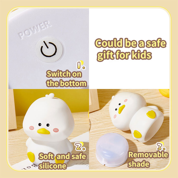 Rechargeable%20LED%20Night%20Light%20Cartoon%20Cute%20Duck%20Patting%20Silicone%20Lamp%20Bedroom%20Decor%20Sleeping%20Mood%20Light%20Children%20Gift%20Nightlight%20-%20Image%205