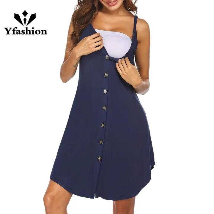 Yfashion%20Women's%20Sleeveless%20Maternity%20Dress%20Nursing%20Breastfeeding%20Solid%20Color%20Dresses%20Breathable%20Loose%20Casual%20Dress%20-%20Image%209