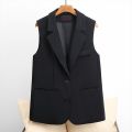 Outer Suit Vest Women's Slimming Casual Coat New Loose Sleeveless Short Spring and Autumn Korean Style Waistcoat Trendy Vest. 