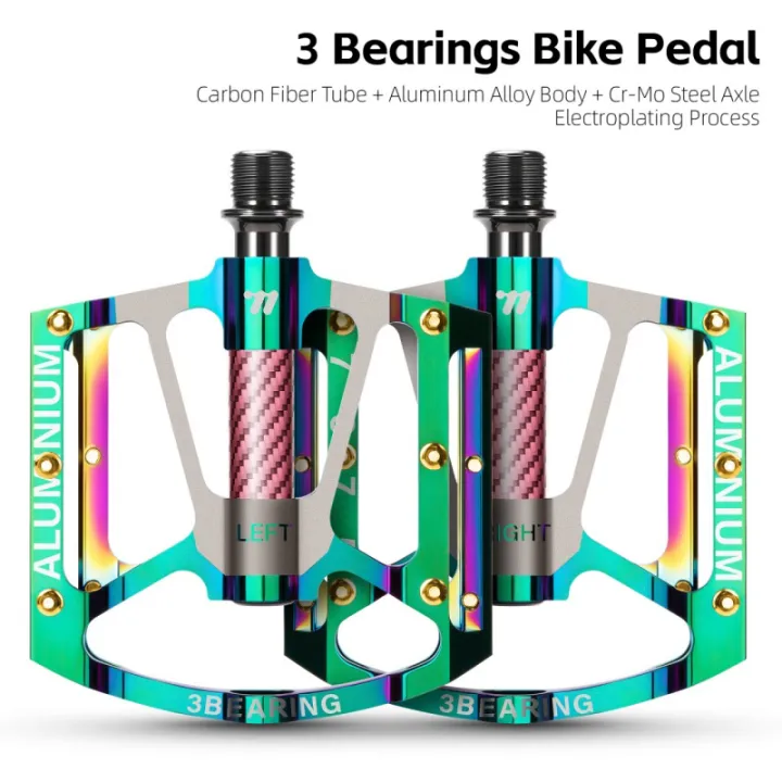 WEST%20BIKING%20Electroplated%20Aluminum%20Alloy%20Pedals%20MTB%20Road%20Bicycle%20Pedals%20Multi-Color%20Anti%20Slip%20Waterproof%20Three%20Bearing%20Pedals%20-%20Image%204