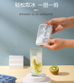 1 Pc Ice Cube Tray With Lid Square Shape Cubes Mould Mold Maker Storage Container Drinks Beverage Fridge Tool. 