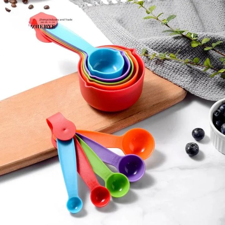 10%20pcs%20Measuring%20Cup%20and%20Spoon%20Set,%20Colourful%20Plastic%20Weighing%20Cups%20and%20Spoons%20for%20Dry%20and%20Liquid%20Ingredient.%20Professional%20Utensils,%20Prepare%20Meals%20Fast%2010%20piece%20kitchen%20cooking%20measuring%20spoons%20cups%20mould%20-%20Image%202