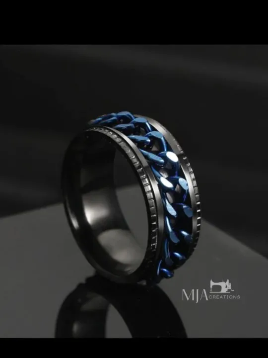 New%20Chain%20Ring%20for%20men's%20pack%20of%202%20Fine%20Quality%20attractive%7C%7CnLooking%20Black%20Challa/Ring%20by%20MJA%20Creations%20-%20Image%202