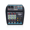 Professional 4-Channel USB Audio Mixer Console with Bluetooth, Recording Capabilities for DJs and PC Mixing. 