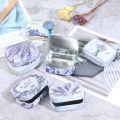 Lavender mini tin box Sealed jar packing boxes jewelry candy box Coin Box. 