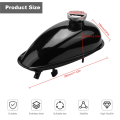 OYPFXMI 2L Motorized Bike Motorcycle Fuel Tank Fit for 49Cc 50Cc 60Cc 66Cc 80Cc Engine Motorized Bike Motorcycle Fuel Gas Tank. 