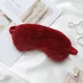 Pure Color Imitation Silk Eye Mask Sleeping Eye Protection Comfortable And Breathable Plush Eye Mask For Women And Men. 