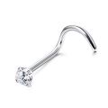 Nose Piercing Exquisite ium Steel Cubic Zirconia Nose Stud. 