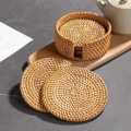 Mitts Cozies Handmade rattan woven insulating mats, home placemats, plates, bowls, casserole mats, coasters, tea coasters, pot mats, anti-scald table mats. 