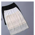 3 Piece Underskirt Set for Women, Elastic Waist, Black Beige White, Spandex Polyester, Comfortable and Durable. 