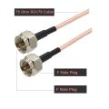 RG179 Cable 75 Ohm F Male Plug to F Male 90° Right Angle Plug Cable RF Coaxial Extension Pigtail for TV Set-top Box DIY Jumper. 