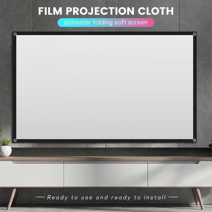 Projector%20Screen%20for%20Home%20Theater%20White%20Foldable%20Anti-Crease%20(72Inch)%20-%20Image%204