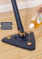 360 Degree Triangle mop-Multi-Functional rotatable Triangle mop with Long Handle rotatable Triangle Cleaning mop. 