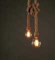 Vintage Rustic Hemp Rope Pendant Lights Ceiling Light Hanging Lamp Retro- 3 Feet Length. 