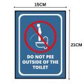 Do Not Pee Outside Of The Toilet Sign Board - FOAM BOARD MATERIAL. 