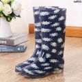 Long Tube Rubber Boots Summer Women's High Tube Shoe Cover Rain Boots Rubber Shoes Jelly Waterproof Shoes Rain Boots Non-Slip Cute Fashion ︷. 