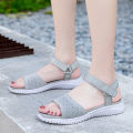 【ALLGOOD】Women's Flat sandals Korean Version Fashion Casual Flying Weave Sports Sandals. 