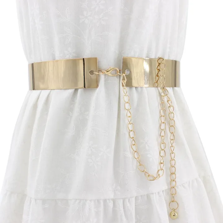 Women%20Metal%20Wide%20Belt%20Waist%20Chain%20for%20Dress%20Coat%203.5CM%20-%20Image%203