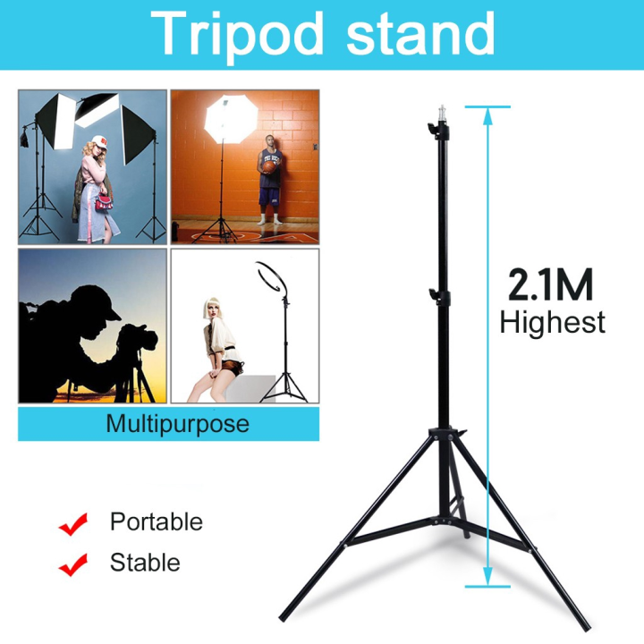 New Ring Light With Stainless Steel Stand Tripod And Phone Holder - Tiktok Light - Youtube - Facebook - Instagram - Live Stream - 3 Color Shades - Switch - Studio Light