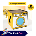 【 ROCKCAT 】2 Layer Box Shape Cat Scratcher Board Scratching Box Scratcher House Cat Cardboard Box Cat House Cat Bed 纸盒猫抓板. 