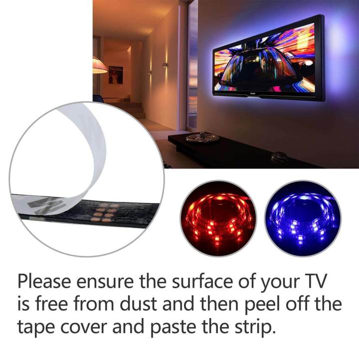 Bias%20Lighting%20RGB%20LED%20Light%20Strip%20Kit%20TV%20Backlight%205V%20USB%20Strips%20Flexible%20Waterproof%20LED%20Lamp%20With%2024%20Keys%20IR%20Remote%20Controller%20For%20TV%20Background%20HDTV%20PS4%20Flat%20Screen%20Car%20(%209.84ft/3m%20)%20-%20Image%205